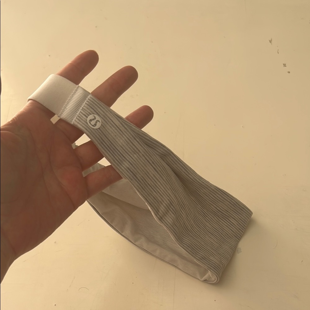 Lululemon Gray Striped Headband